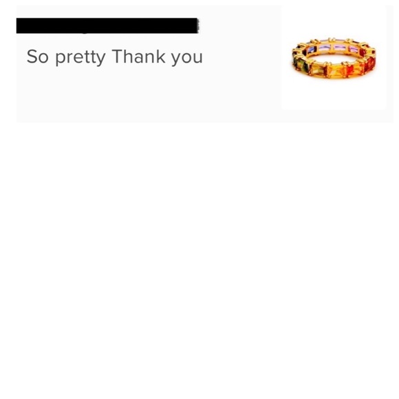 🍒3/$30 New Over the Rainbow Baguette Eternity Ring - Picture 4 of 4